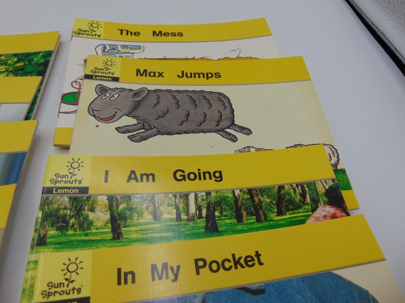 Lot of 12 Kids Homeschool Books Sun Sprouts Lemon A-1 B-2 In My Pocket gallery