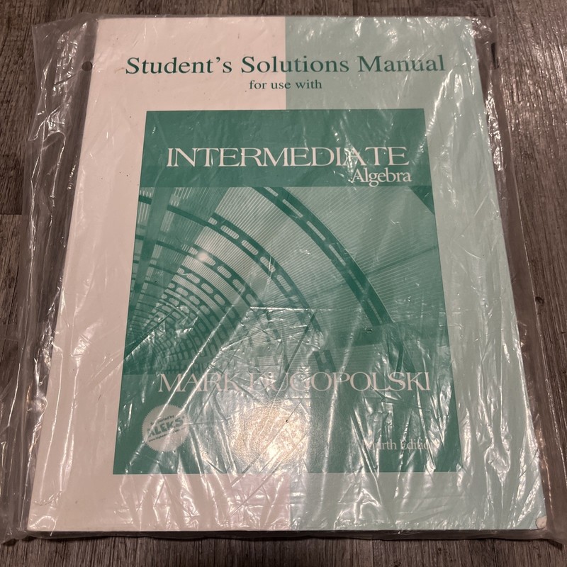 STUDENT’S SOLUTIONS MANUAL FOR USE WITH INTERMEDIATE By Mark Dugopolski *VG+*