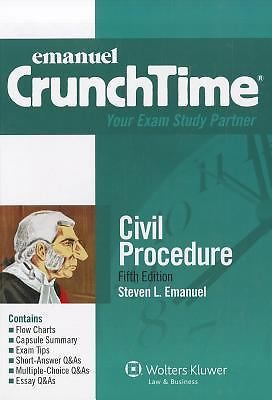 Civil Procedure; Crunch Time – 0735508143, Steven L Emanuel, paperback