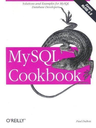 MySQL Cookbook, Paul DuBois, 9780596001452