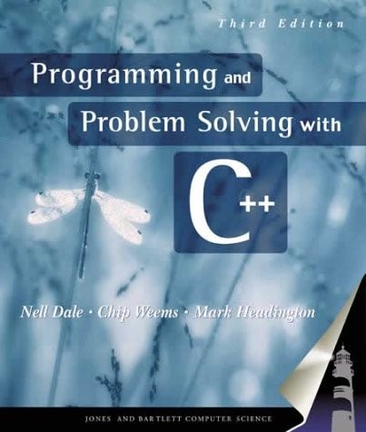 PROGRAMMING AND PROBLEM SOLVING WITH C++, THIRD EDITION By Nell Dale *Excellent*