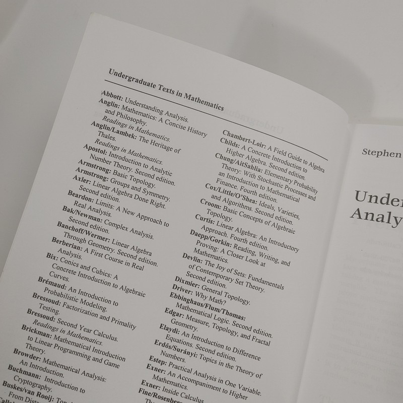 Understanding Analysis (Undergraduate Texts in Mathematics) by Abbott, Stephen gallery
