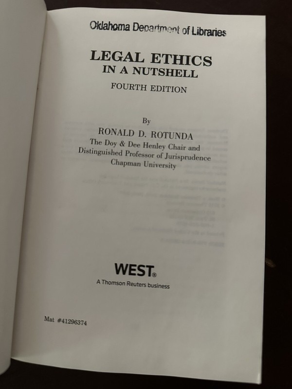 Legal Ethics in a Nutshell Paperback Ronald D. Rotunda gallery