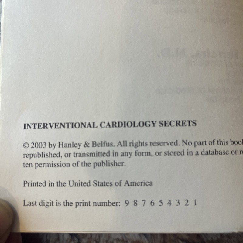 Secrets Ser.: Interventional Cardiology Secrets by Eduardo De Marchena #2502 gallery