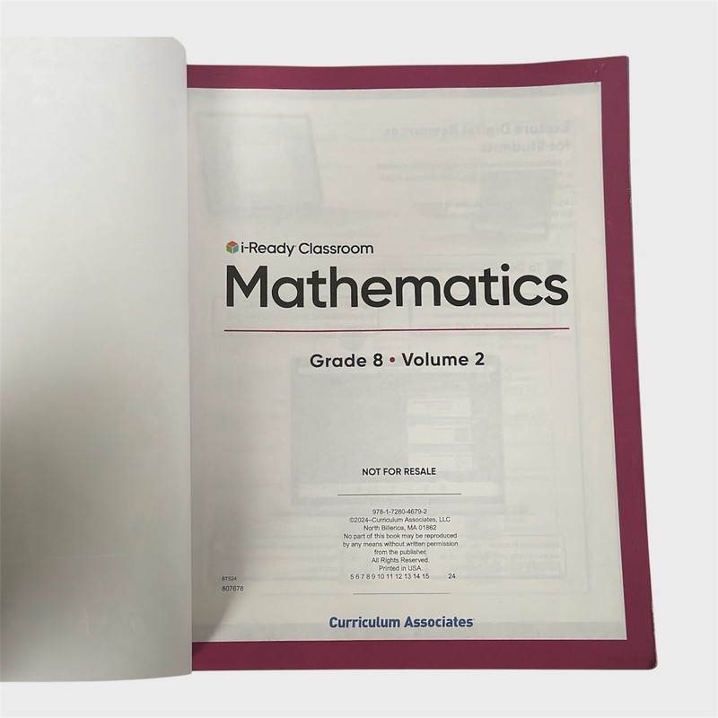 i-Ready Classroom Mathematics Grade 8 Student Texts Volume 1 & 2 - 8th Grade gallery