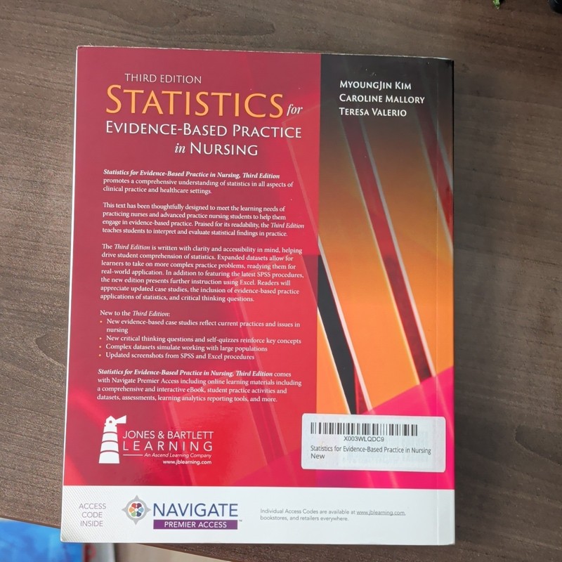 Jones & Bartlett Statistics for Evidence-Based Practice in Nursing 3rd Ed Kim gallery