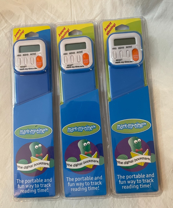 Mark-My-Time The Digital Bookmark Lot of 3 New Batteries may need to be replaced