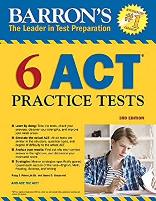 Barron’s 6 ACT Practice Tests, 3rd Edition Paperback