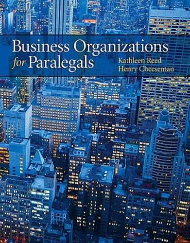 Business Organizations for Paralegals by Kathleen Reed: Used