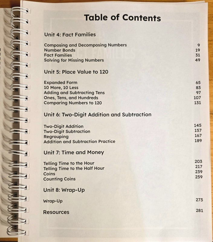Miacademy Workbook: Math Level B Units 4-8 Spiral Bound Homeschooling gallery
