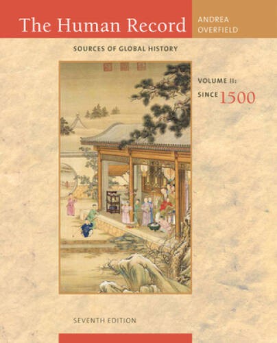The Human Record: Sources of Global History, Volume II: Since 1500 – ACCEPTABLE
