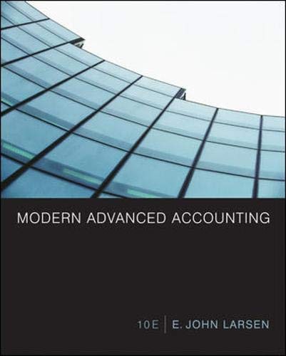 MODERN ADVANCED ACCOUNTING WITH OLC WITH PREMIUM CONTENT By E. John Larsen *VG+*