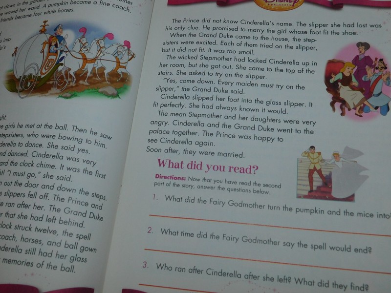 Disney Princess Reading Comprehension Workbook 32 pages gallery