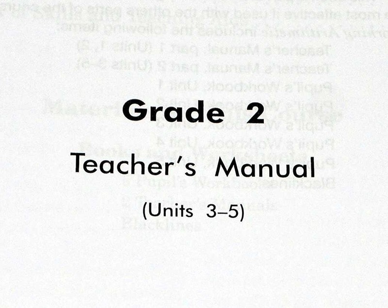 Working Arithmetic 2 - Teacher's Manuals - Units 1-5 in two books gallery