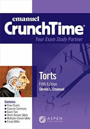 Crunchtime: Torts – Paperback, by Emanuel Steven – Good