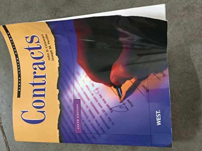 Black Letter Outline on Contracts – Paperback, by Perillo Joseph – New h