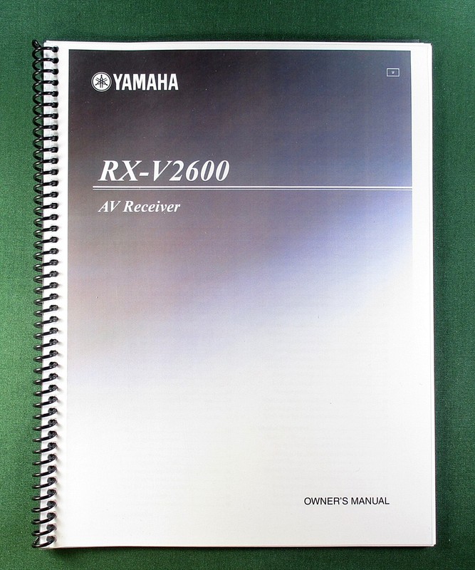 Yamaha RX-V2600 Instruction Manual: 144 Pages & Protective Covers!