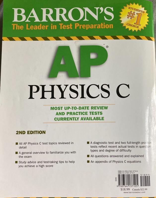 Barron's AP Physics C, Pelcovits, Robert A. Farkas Joshua 2nd Edition gallery