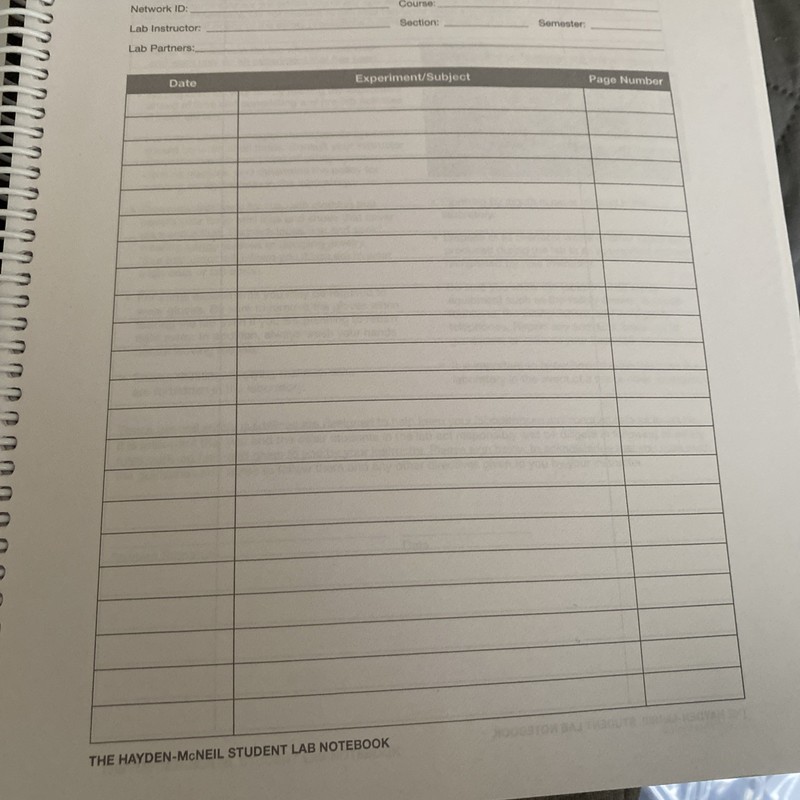 Hayden-McNeil Student Lab Notebook Chemistry 100 Duplicate Sets Spiral Bound gallery
