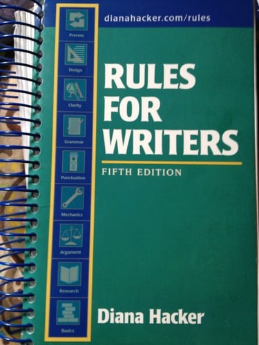 Rules for Writers, 5th Edition by Hacker, Diana, Good Book