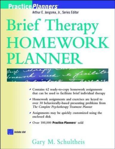 Brief Therapy Homework Planner; Pra- 9780471246114, paperback, Gary M Schultheis