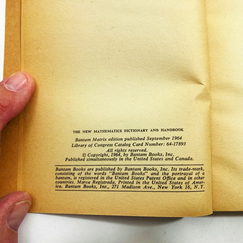 The New Mathematics Dictionary And Handbook By Robert W. Marks 1964 paperback gallery