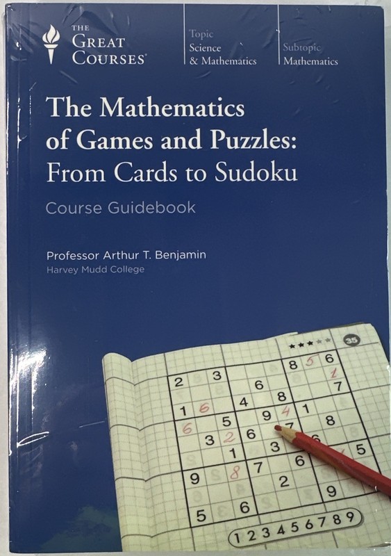 THE GREAT COURSES DVD & Guidebook The Mathematics Of Games And Puzzles New