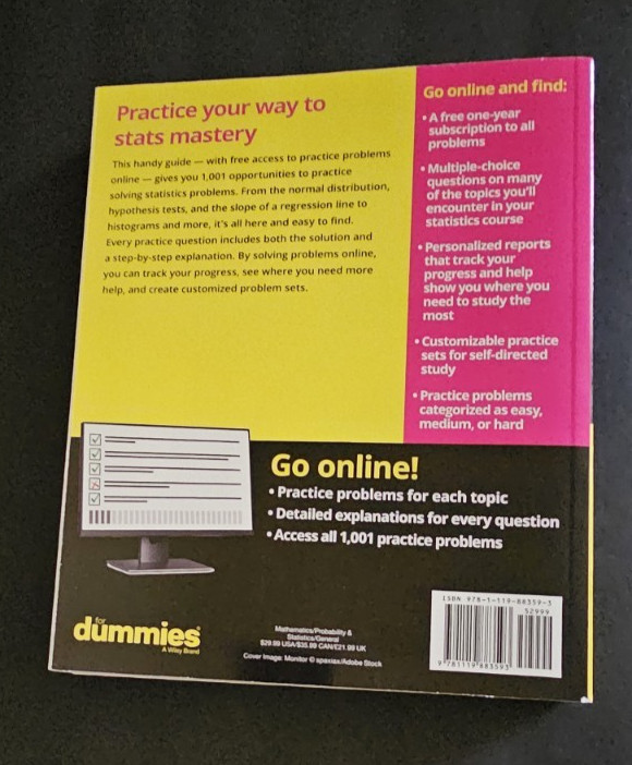 NEW Intro Statistics, 1001 Practice Problems Statistics, Statistics for Dummies gallery
