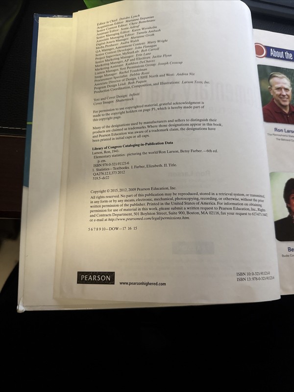 Elementary Statistics : Picturing the World by Betsy Farber and Ron Larson... gallery