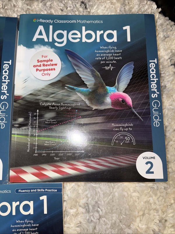 i-Ready Classroom Mathematics: Algebra 1 books, volume 1, 2 teacher's & workbook gallery