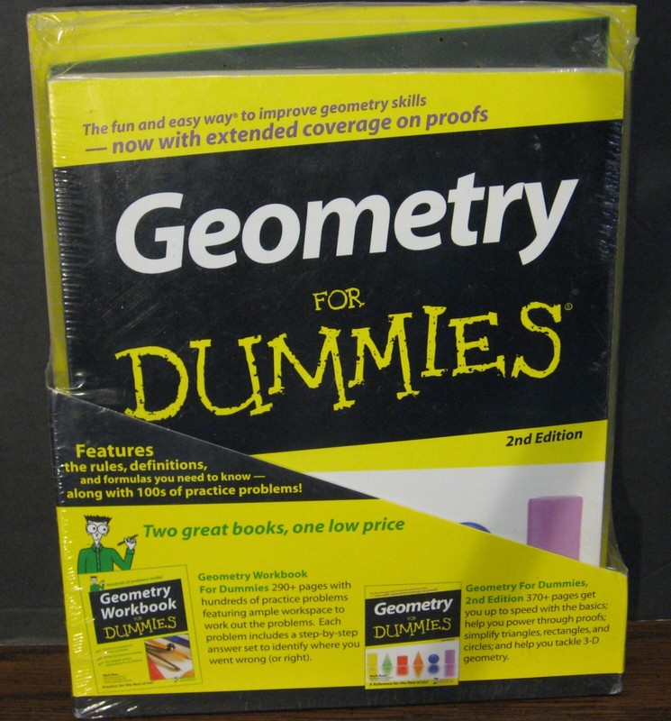 Geometry for Dummies Book and Workbook 2nd Edition – Unused – Never Opened