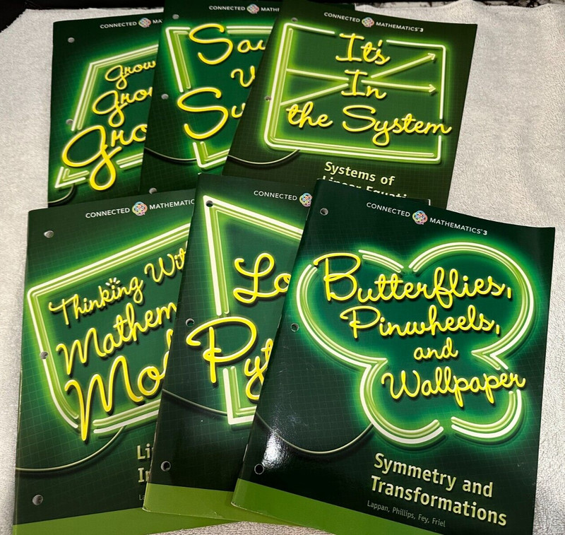 6 CONNECTED MATHEMATICS 3 STUDENT EDITION GRADE 8 BOOK LOT NEW