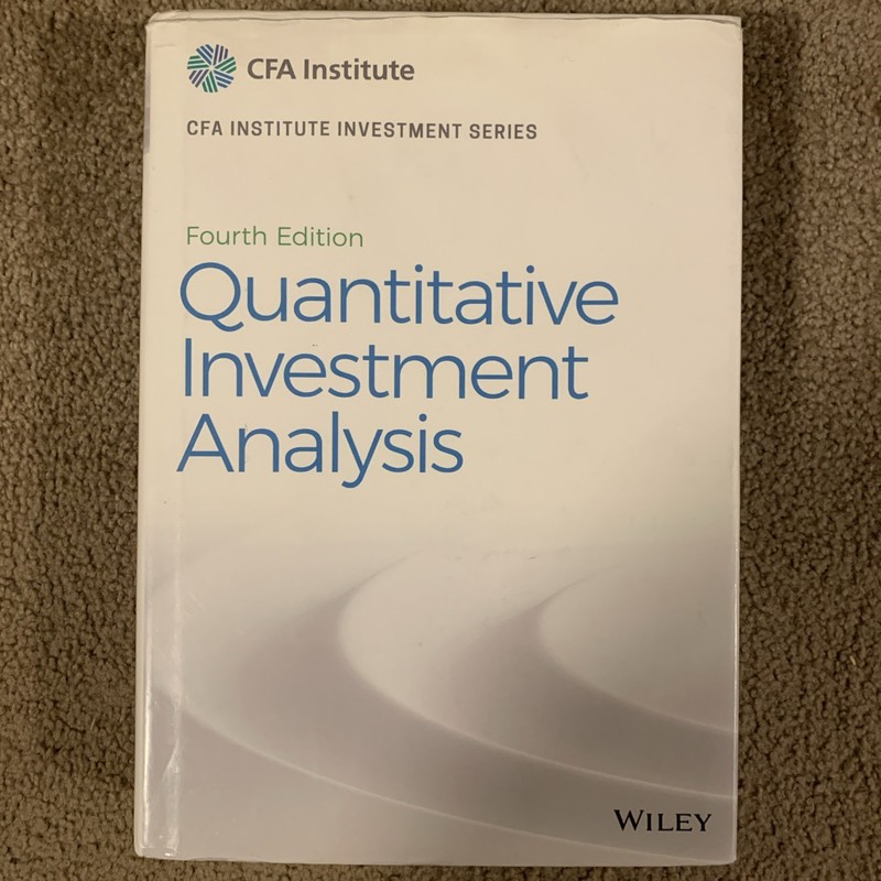 Quantitative Investment Analysis (CFA Institute Investment Series) by CFA Insti