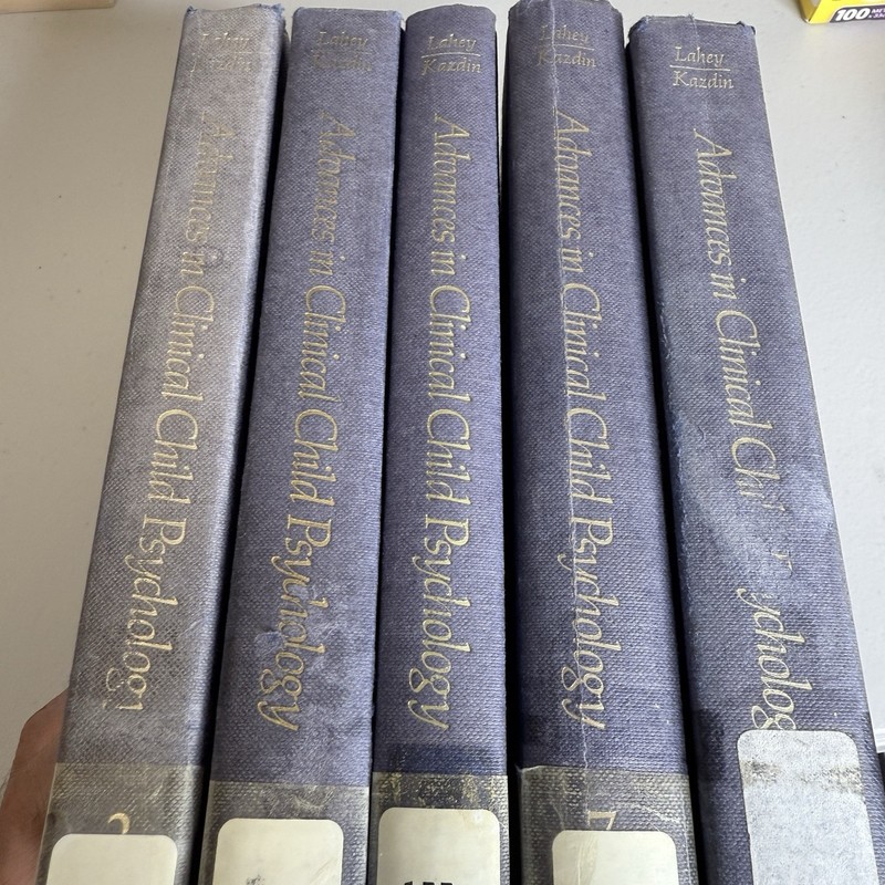 Bulk Lot Advances In Child Clinical Psychology X5 Lahey Kuzdin Vol. 2,8,12,7,10