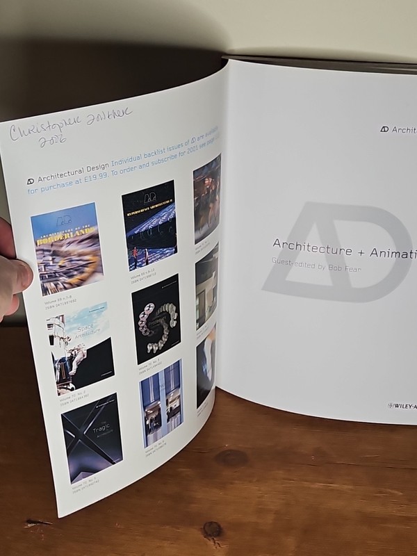 ARCHITECTURE + ANIMATION (ARCHITECTURAL DESIGN) By Bob Fear Excellent Condition gallery