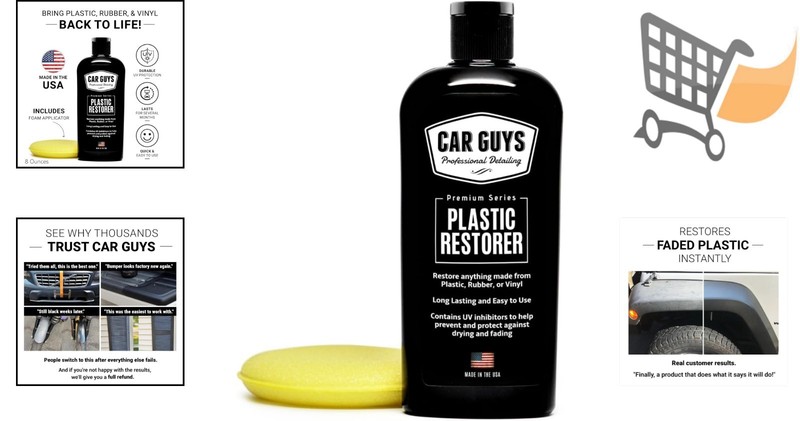 Plastic Restorer Kit 8 Oz Auto Detailing Rubber Vinyl Trim Water Resistant gallery