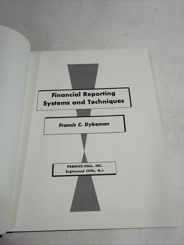 Financial Reporting Systems Techniques Francis C Dykeman 1968 HC Prentice Hall gallery