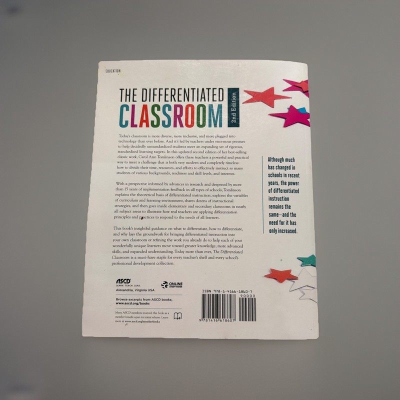 THE DIFFERENTIATED CLASSROOM by Carol Ann Tomlinson, 2014 2nd Ed., ASCD gallery