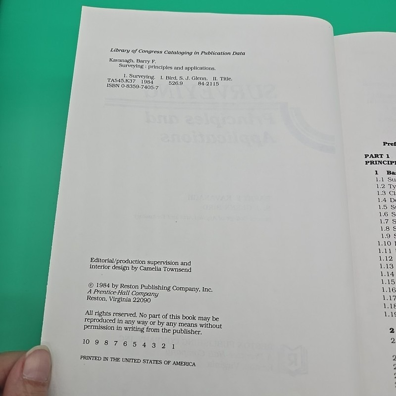 Surveying: Principles and Applications 1984 Barry Kavanagh Glenn Bird Reston gallery