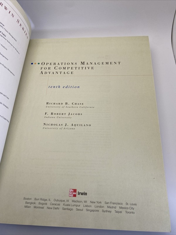 Operations & Decision Sciences: Operations Management For Competitive Advantage gallery