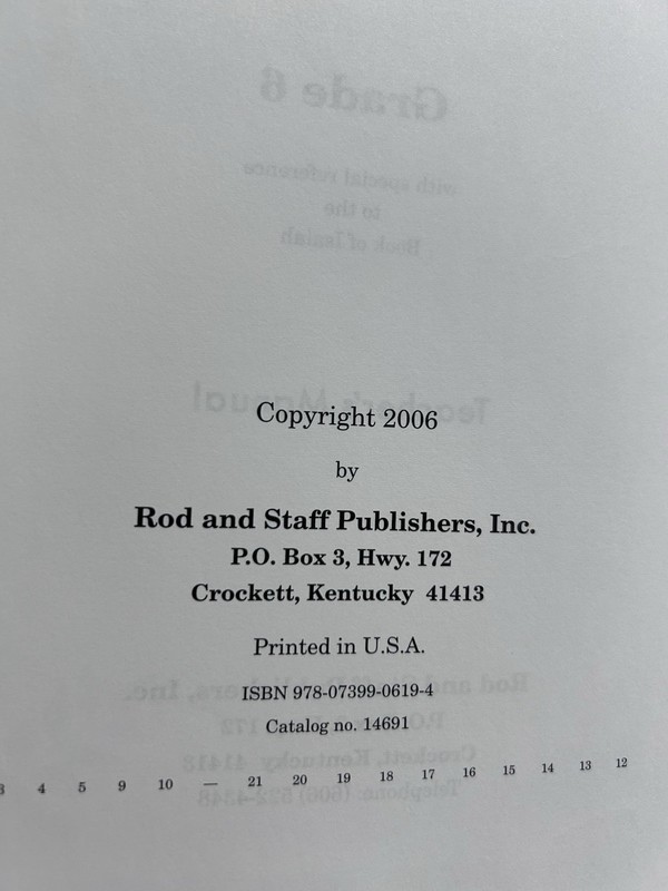 Science 6th grade Curriculum – Student Textbook + Teacher’s Key, Rod & Staff gallery