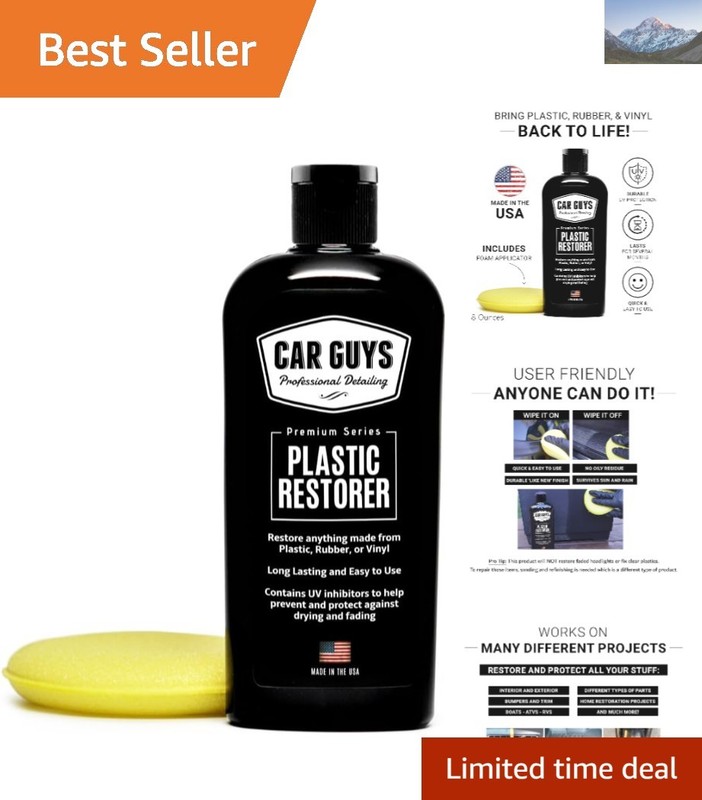 User-Friendly 8 Oz Plastic Restorer | Safe, Effective Auto Detailing Formula