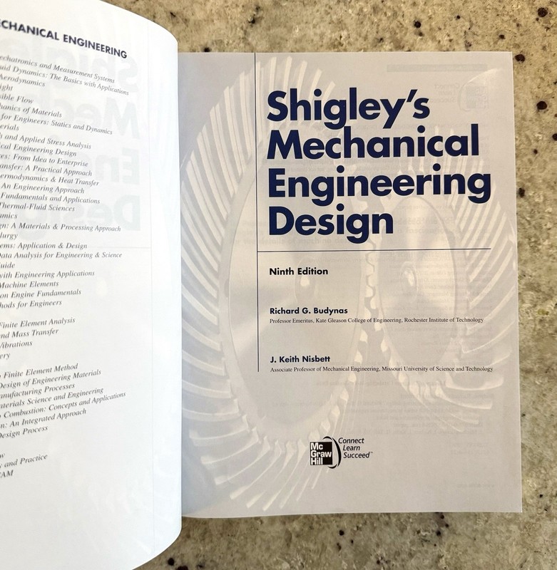Shigley’s Mechanical Engineering Design 9th Ed by Budynas & Nisbett 2011 HCVG gallery