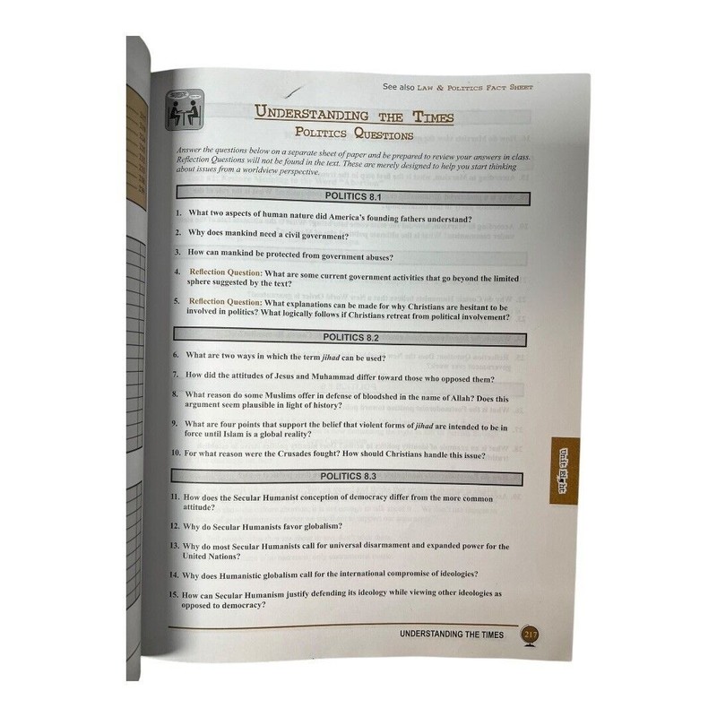 Understanding the Times Student Manual~Worldview Training 4th Ed PB~FAIR M5 28 gallery