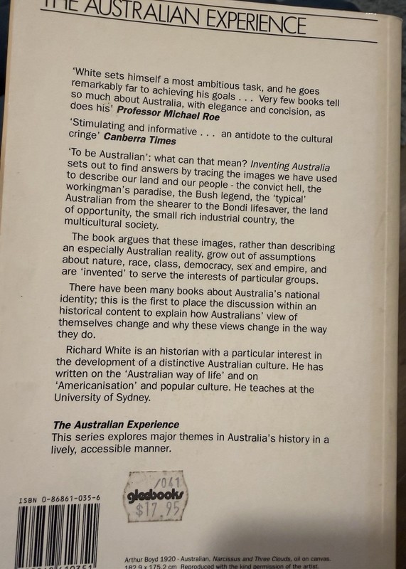 Richard White Inventing Australia Images and Identity 1688-1980 PB 1990 gallery