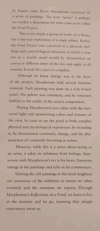 *SIGNED* Reflections on a Pond : A Visual Journal by Kevin Macpherson gallery