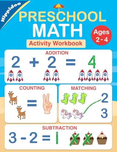Preschool Math Workbook: Number Tracing, A…, Hippidoo