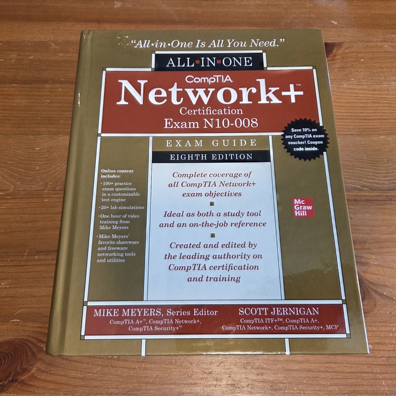 CompTIA Network+ Certification, Exam Guide N10-008, Meyers Jernigan, 8th Edition