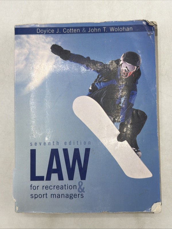 Law for Recreation & Sport Managers – ACCEPTABLE