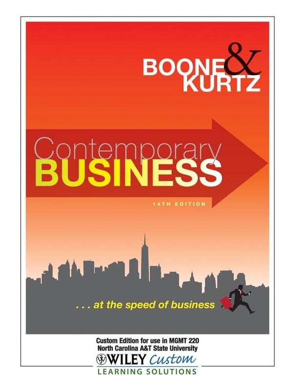 Contemporary Business: Custom Edition for Use in MGMT 220, North Carolina A&…